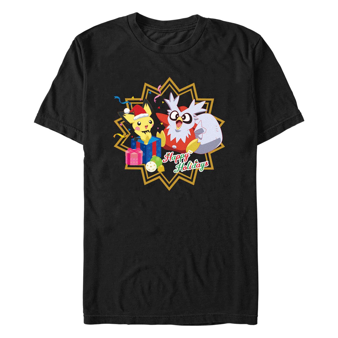 Мужская футболка Fifth Sun Pokemon Holiday Party Short Sleeves, цвет: Чёрный — фото 1