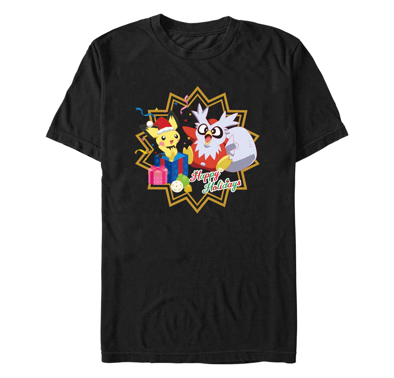 Men's Pokemon Holiday Party Short Sleeves T-shirt