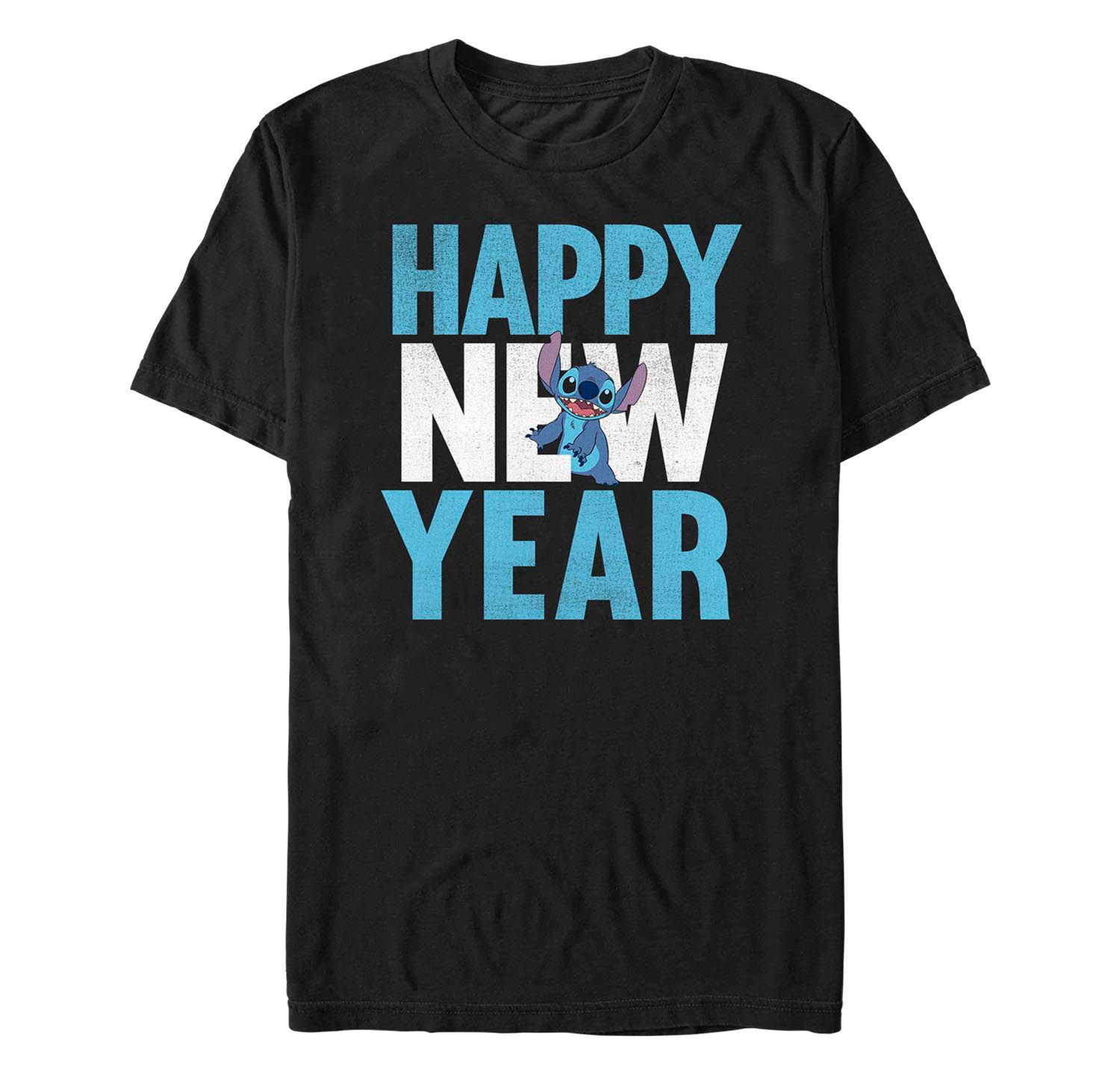 Men's Lilo Stitch New Year Short Sleeves T-shirt