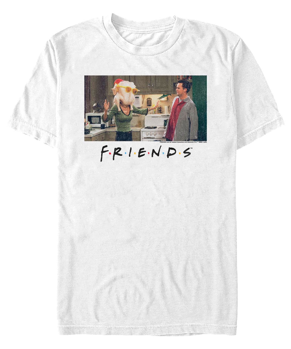 Fifth Sun Men's Friends Monica And Friends Logo Short Sleeves T-shirt In White