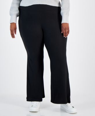 Derek Heart Trendy Plus Size High-Rise Pull-On Flare Pants - Macy's