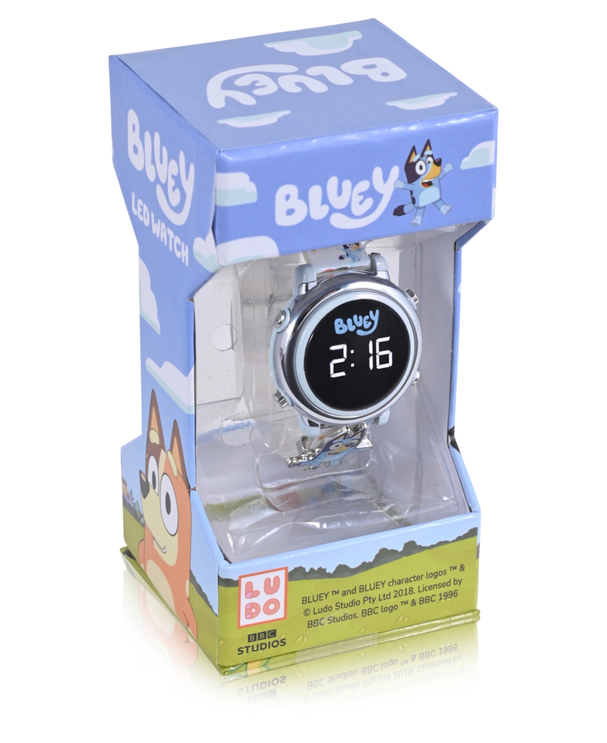 Bluey Unisex White Silicone Strap Led Touchscreen Watch