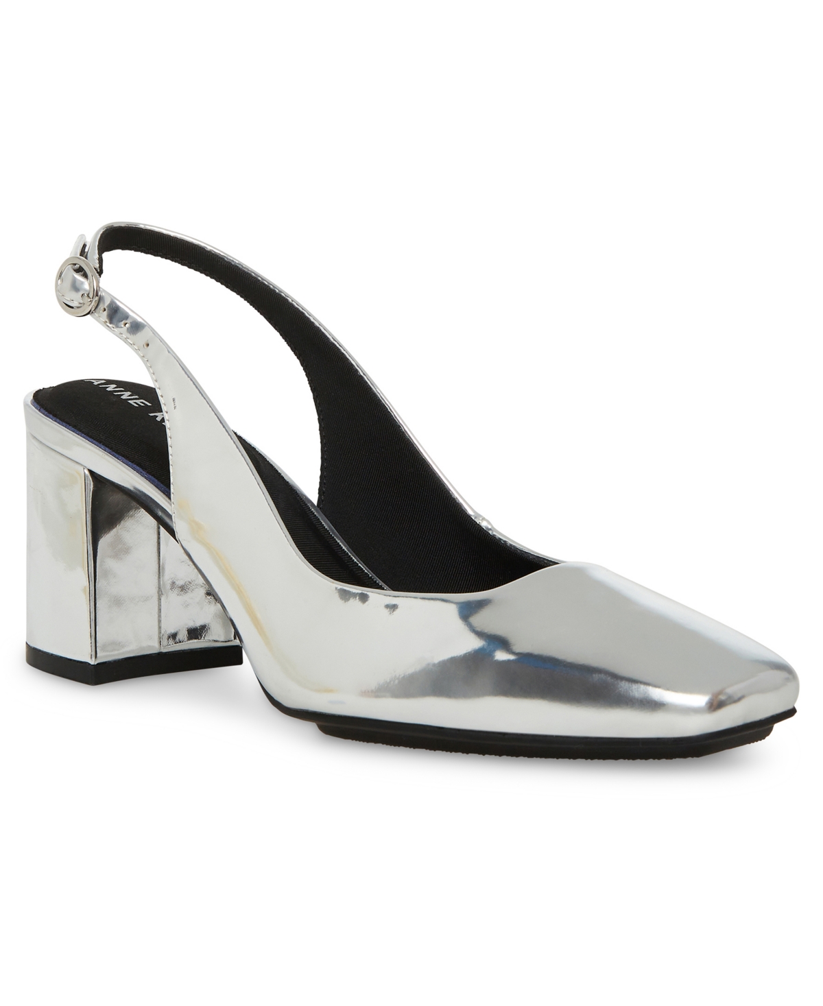 Anne Klein Women's Laney Sling Back Dress Heel Sandals In Silver