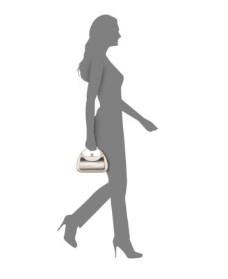 Women's Metallic Minaudiere bag with Metal Handle