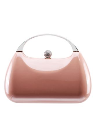 Women's Metallic Minaudiere bag with Metal Handle