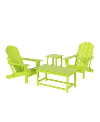 4-Piece Outdoor Paio Adirondack Conversation Set