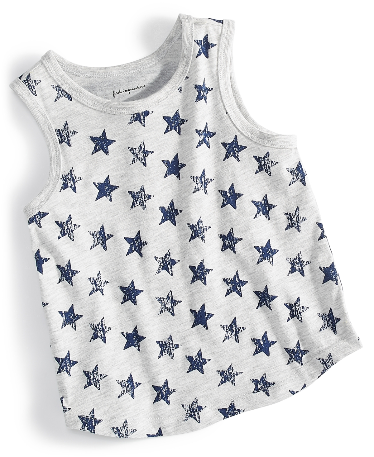 First Impressions Baby Boys Large Star Tank, Created For Macy's In Slate Hthr