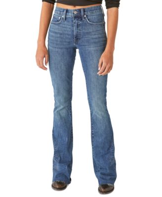 Lucky Brand - Women's Stevie High-Rise Flare Studded Jeans