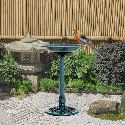 28" Outdoor Bird Bath Fountain Backyard Feeder Sd Ornaments