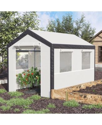 10' x 7' Walk-In Garden house with Roll-Up Door,