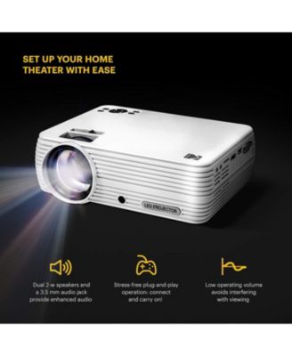 FLIK X7 Portable Projector, 720p Home projector with Carry Case