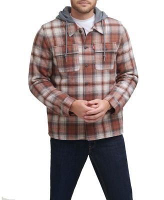 Levi's Men's Faux Sherpa Lined Flannel Shirt Jacket - Macy's