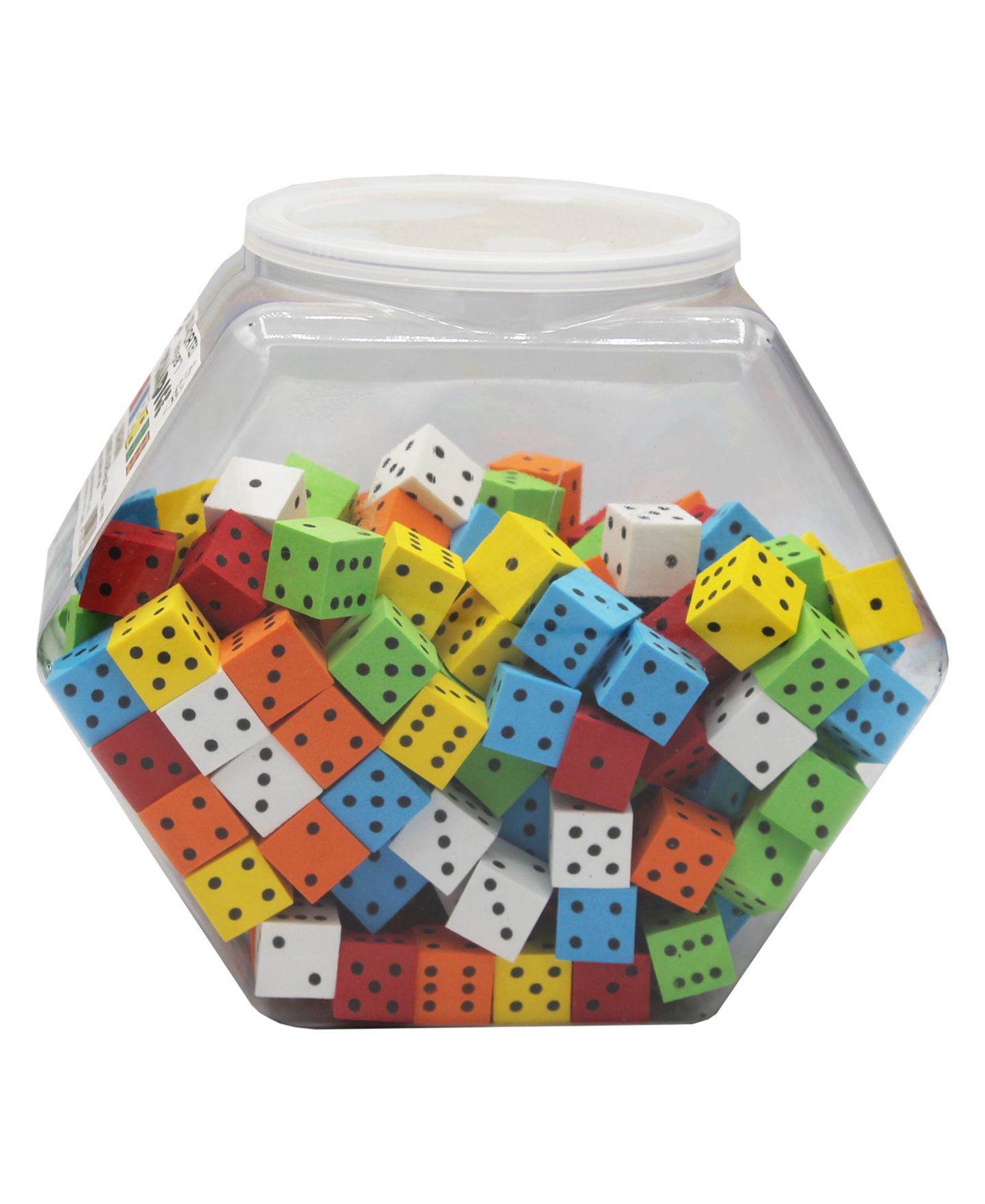 Детские игрушки Koplow Games Foam Dice 16mm Assorted, Tub of 200 — фото 2