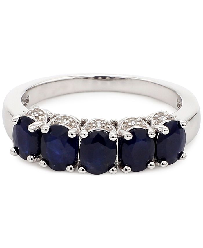 Sapphire 2 1 2 ct. t.w. White Sapphire Accent Ring in Gold Plated Silver Also in Ruby Emerald