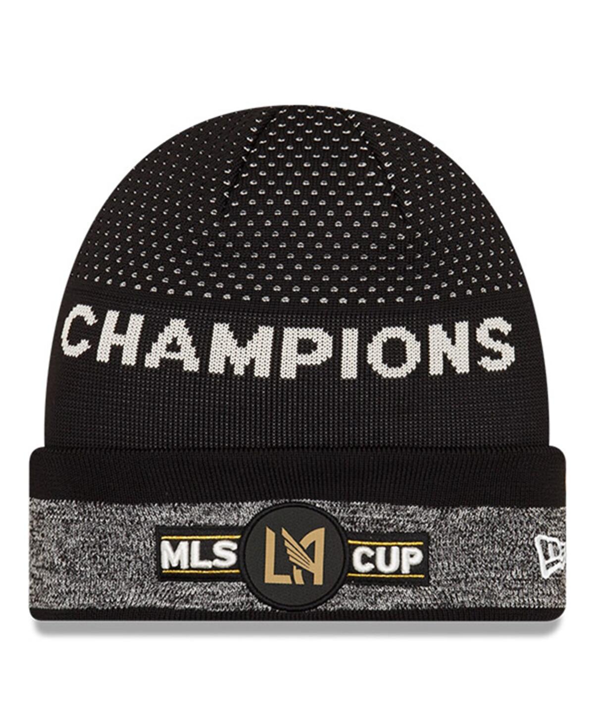 New Era Black Lafc 2022 Mls Cup Champions Locker Room Knit Hat In Black