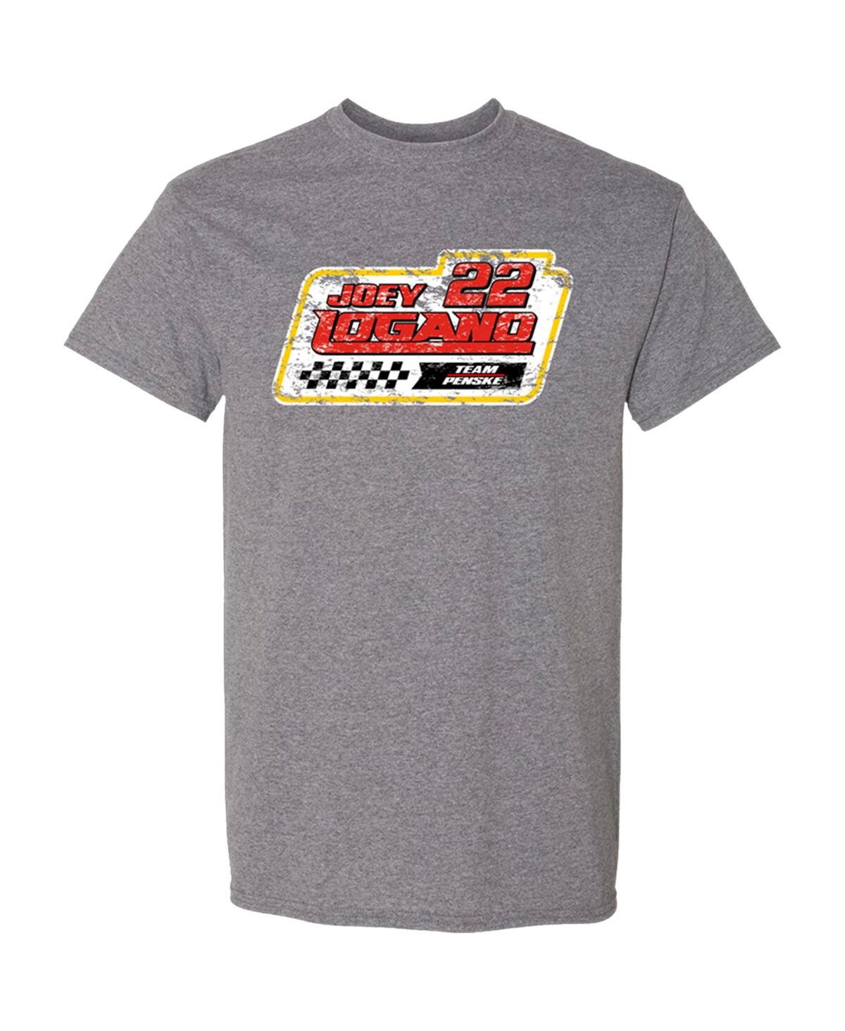 Shop Team Penske Men's  Heathered Gray Joey Logano Lifestyle T-shirt
