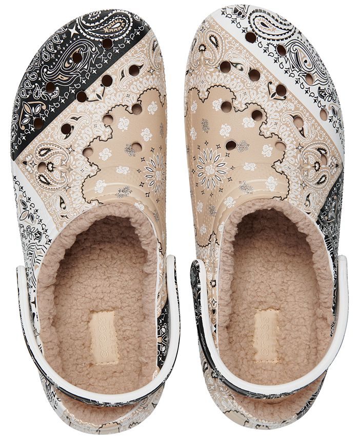 Crocs Men's and Women's Classic Lined Bandana Clogs from Finish Line