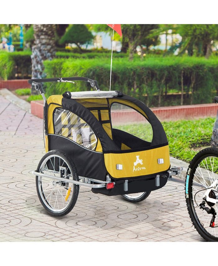 Aosom Elite Child/ Pet ThreeWheel Bicycle Cargo Trailer Yellow Macy's