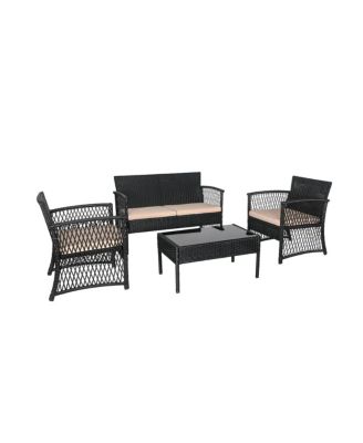 4-Piece Outdoor Patio Conversation Set