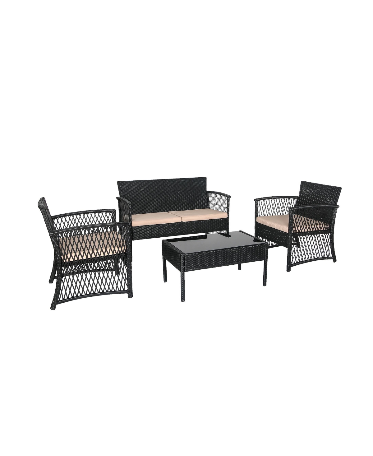 WestinTrends 4-Piece Outdoor Patio Conversation Set
