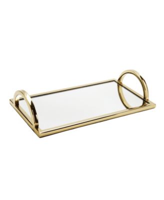 Rectangular Mirror Tray with Handles