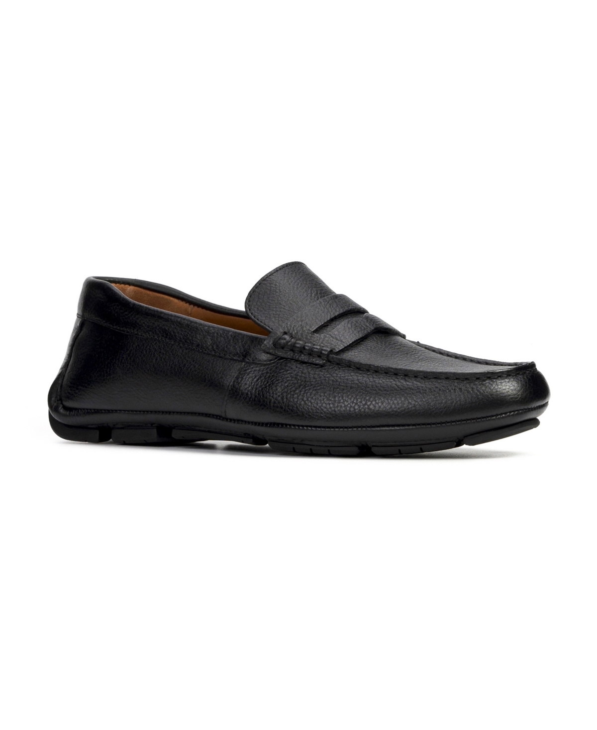 Shop Anthony Veer Men's Cruise Driver Slip-on Leather Loafers In Black