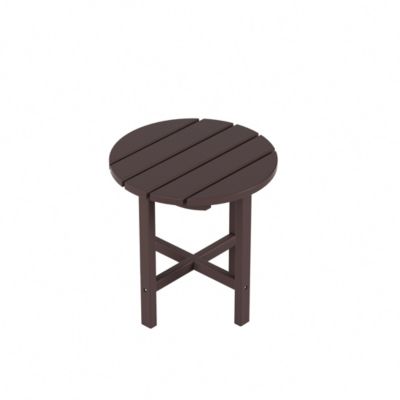 All-Weather Outdoor Patio Round Poly Adirondack Side Table