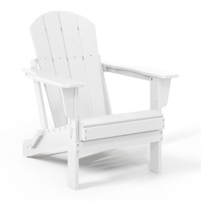 3 Piece Set Outdoor Folding Adirondack Chairs with Side Table
