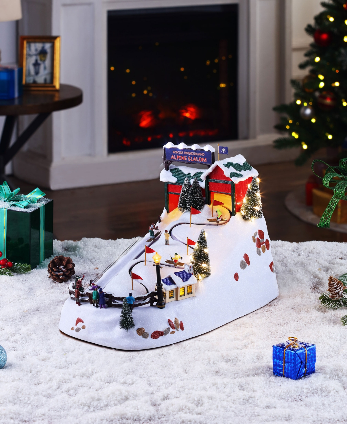 Winter Wonderland Alpine Slalom Holiday Decor