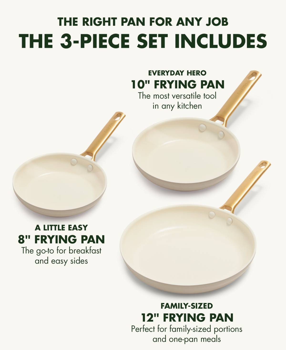 Greenpan Reserve 3-piece Frying Pan Set