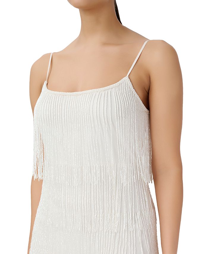 Adrianna Papell Petite Beaded Fringe Shift Dress Macy's