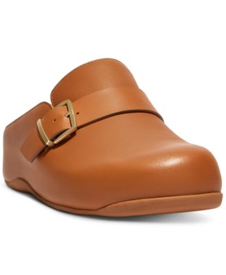 FitFlop - Women's Shuv Buckled-Strap Slip-On Clog Flats