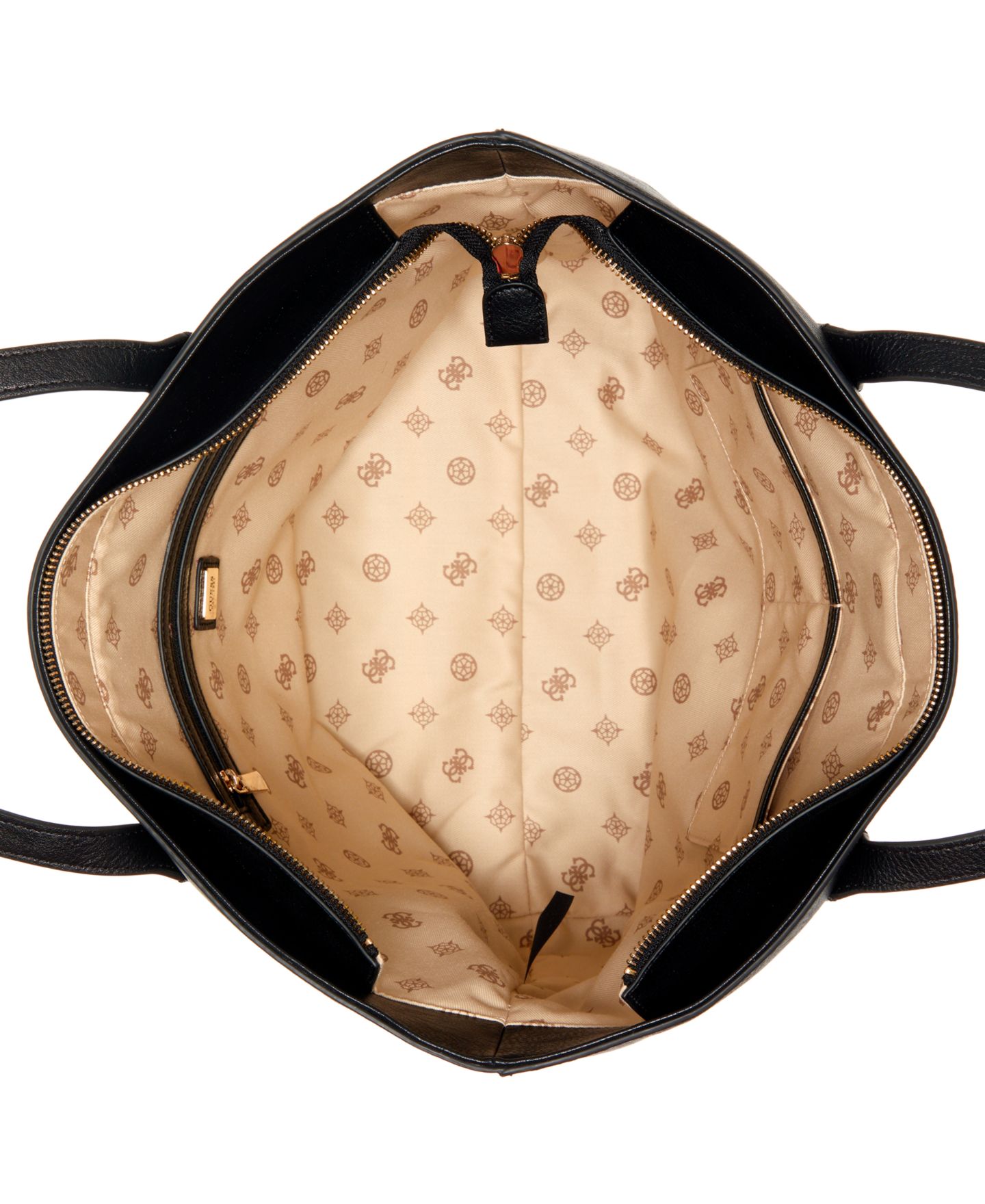 Женская сумка GUESS Rylan Medium Top Zip Tote, цвет: Чёрный — фото 4