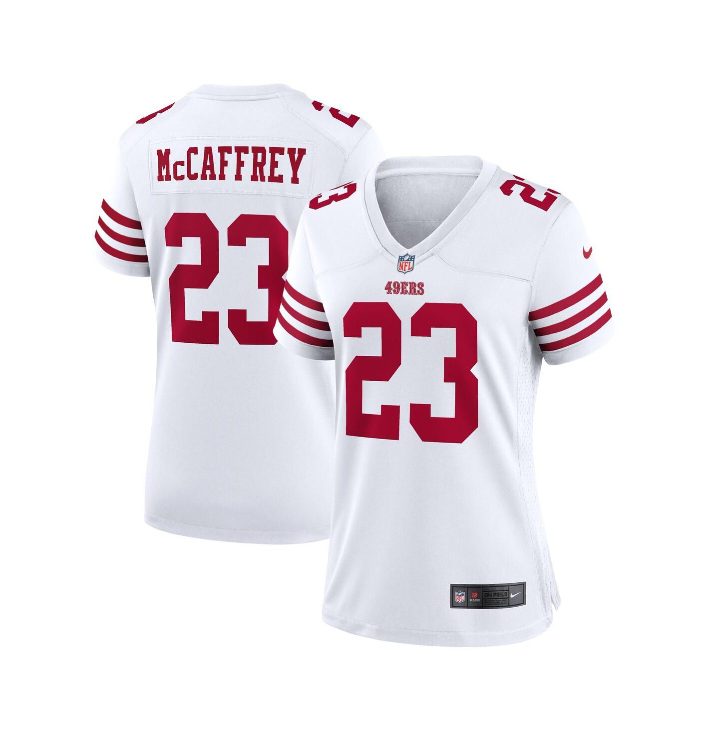 Женское джерси Nike Christian McCaffrey San Francisco 49ers Game Player, White — фото 4