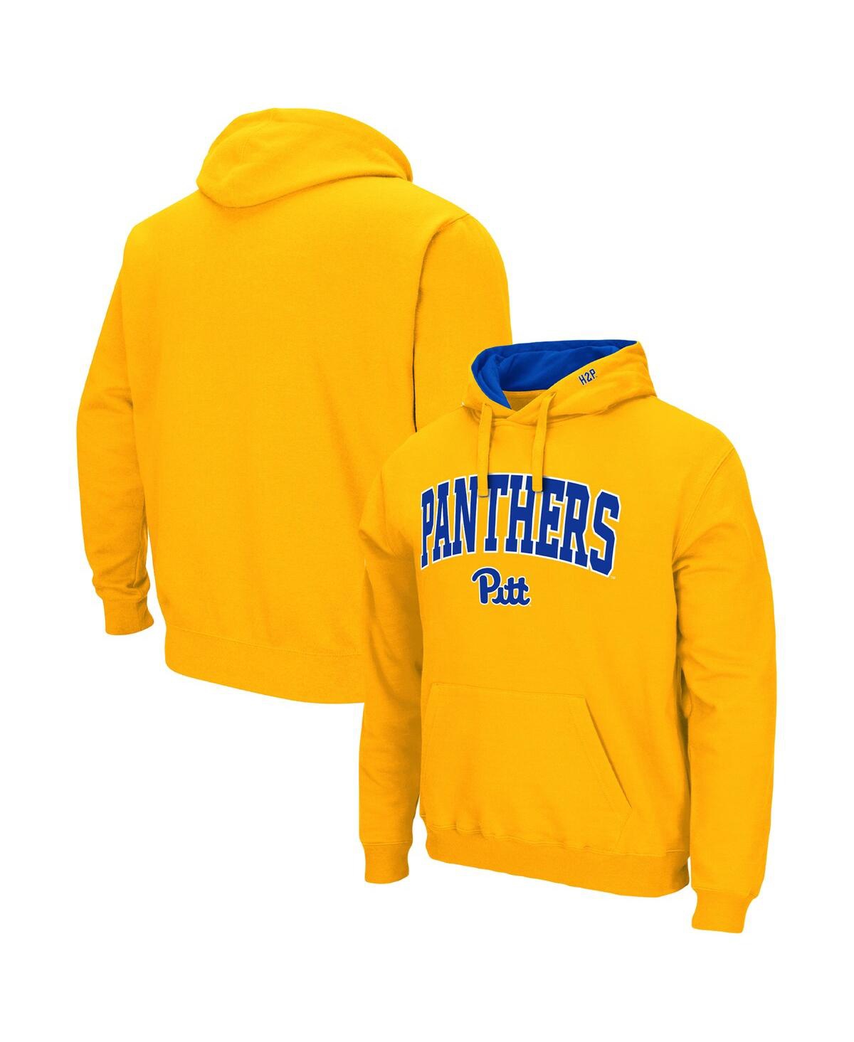 Shop Colosseum Men's  Gold Pitt Panthers Arch & Team Logo 3.0 Pullover Hoodie