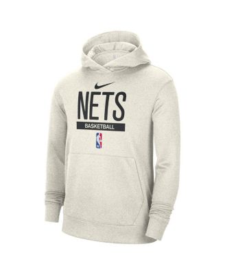 Men's Cream Brooklyn Nets 2022/23 Spotlight On-Court Practice Performance Pullover Hoodie