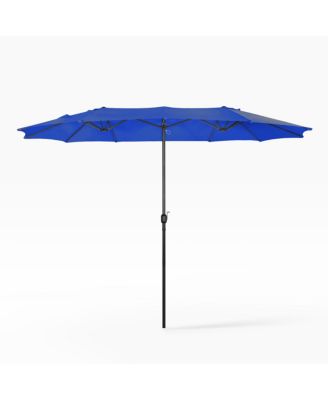 15 Ft Double Sided Outdoor Twin Market Umbrella
