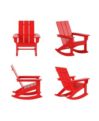 Modern Adirondack Outdoor Rocking Chair Set of 4