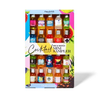 Thoughtfully Cocktails, Mix and Match Mini Sampler Cocktail Mixer Set, Set of 20 (Contains No Alcohol)