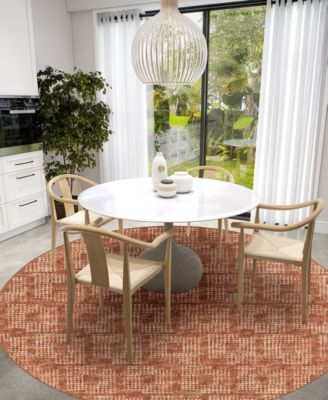 Delano Washable DA1 6' x 6' Round Area Rug