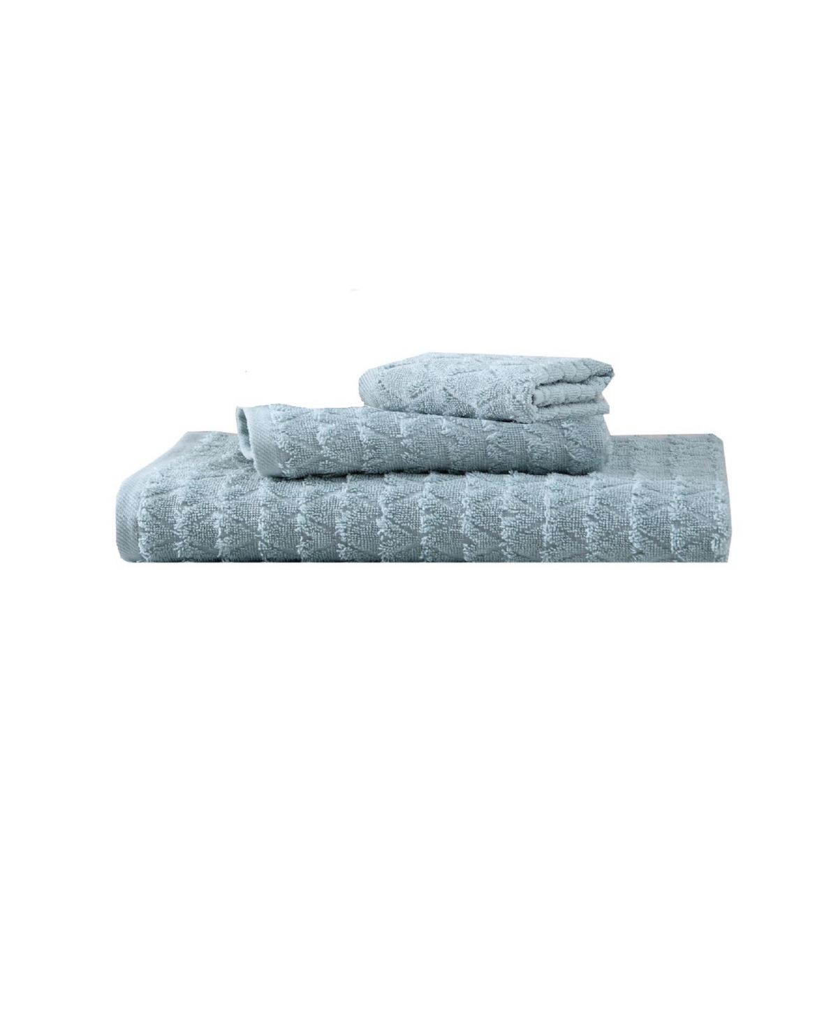 Ozan Premium Home Azure Collection 3 Piece Turkish Cotton Luxury Towel Set Bedding In Blue