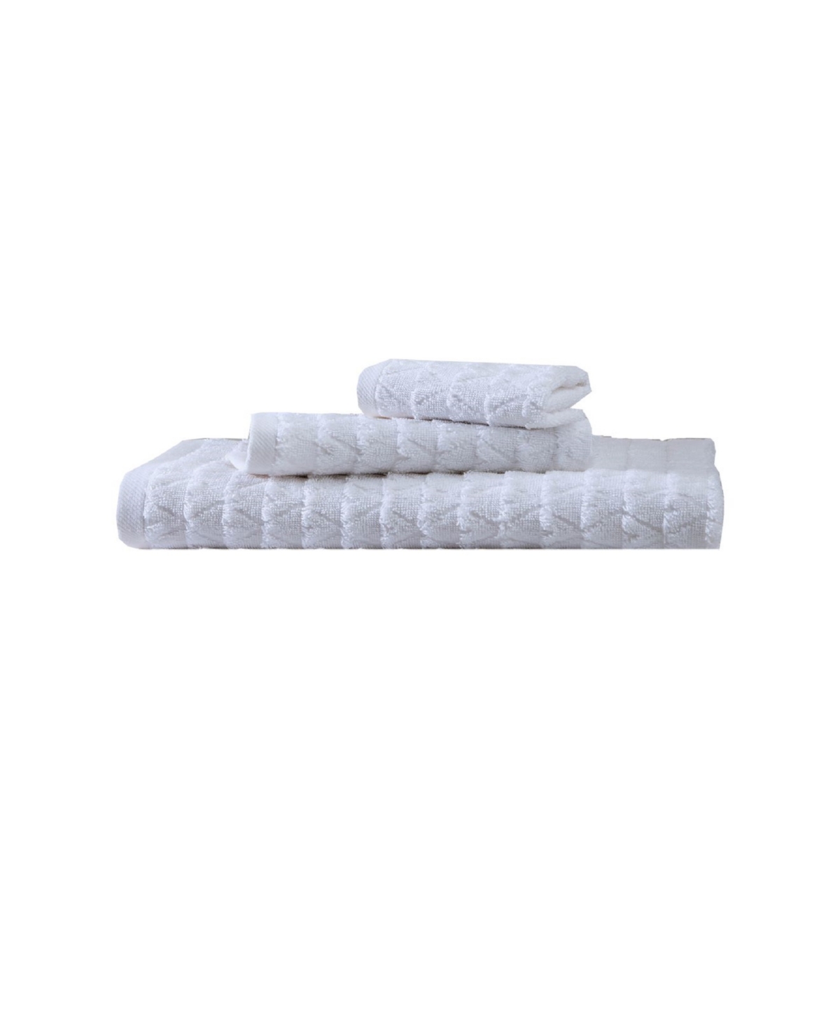 Ozan Premium Home Azure Collection 3 Piece Turkish Cotton Luxury Towel Set Bedding In White