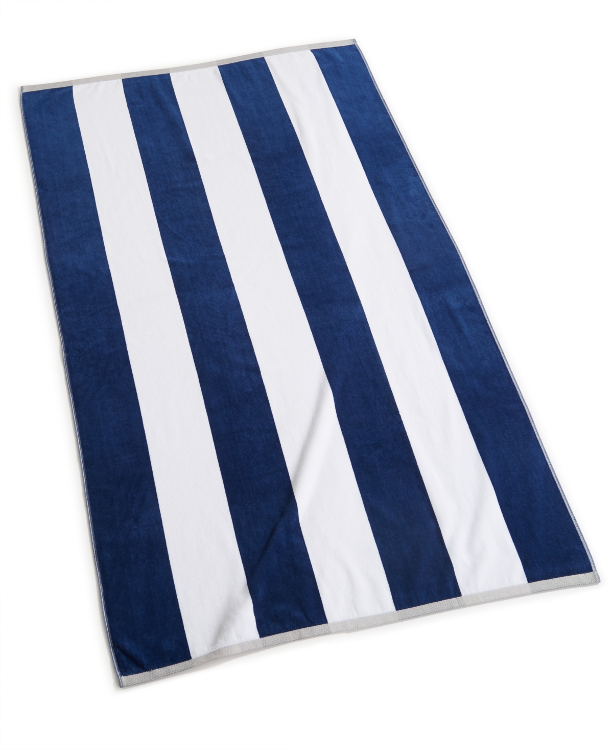 Charter Club Resort Cabana Stripe Beach Towel, Created For Macy's In Navy Combo