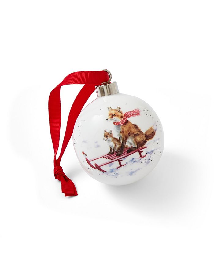 Wrendale Designs Sleigh Ride Bauble Fox Macy's