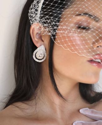 Sparkle Teardrop Studs in 18K Gold Plating