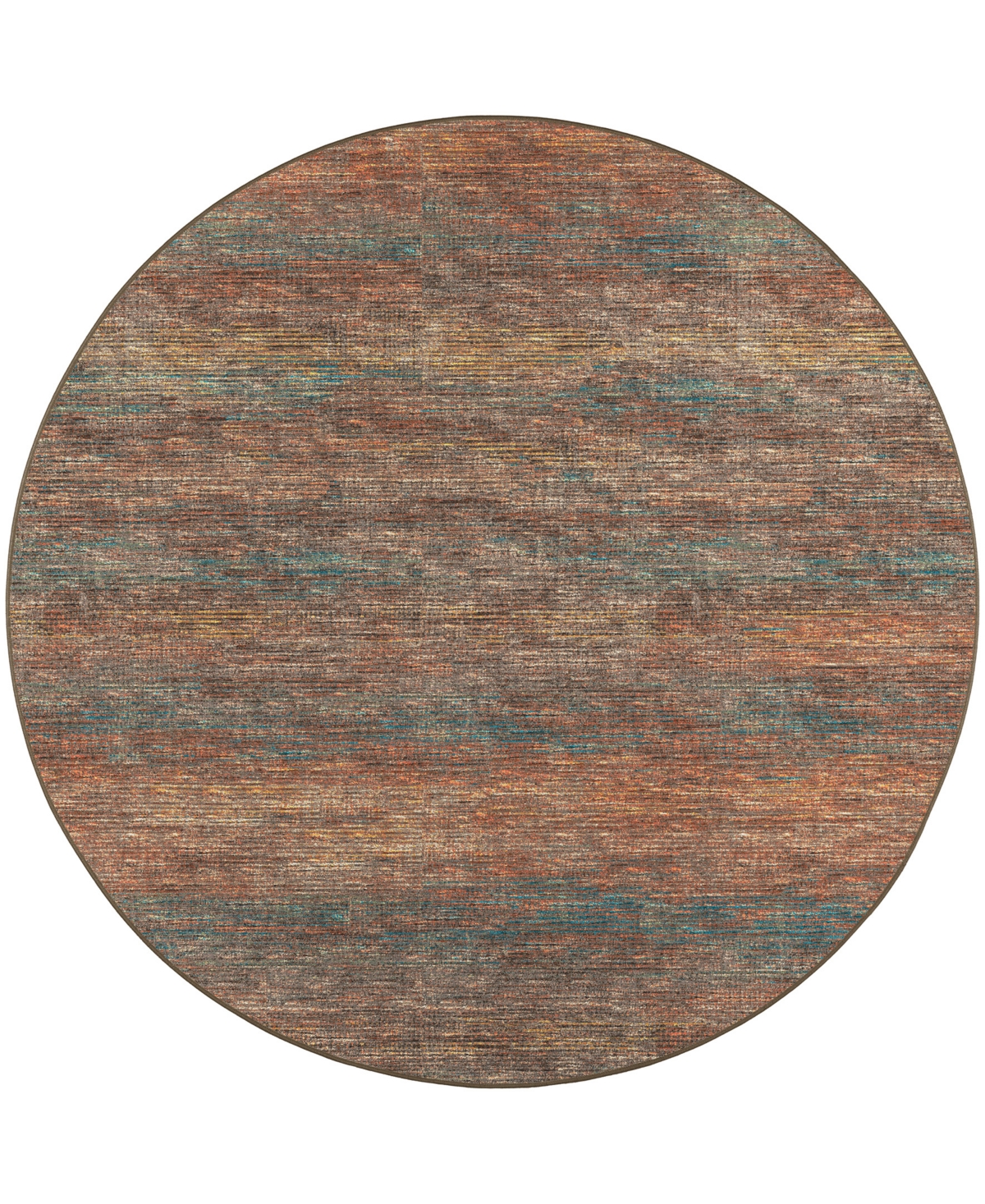 D Style Koda Kda-1 6' x 6' Round Area Rug - Paprika