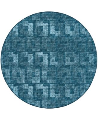 Delano Washable DA1 4' x 4' Round Area Rug