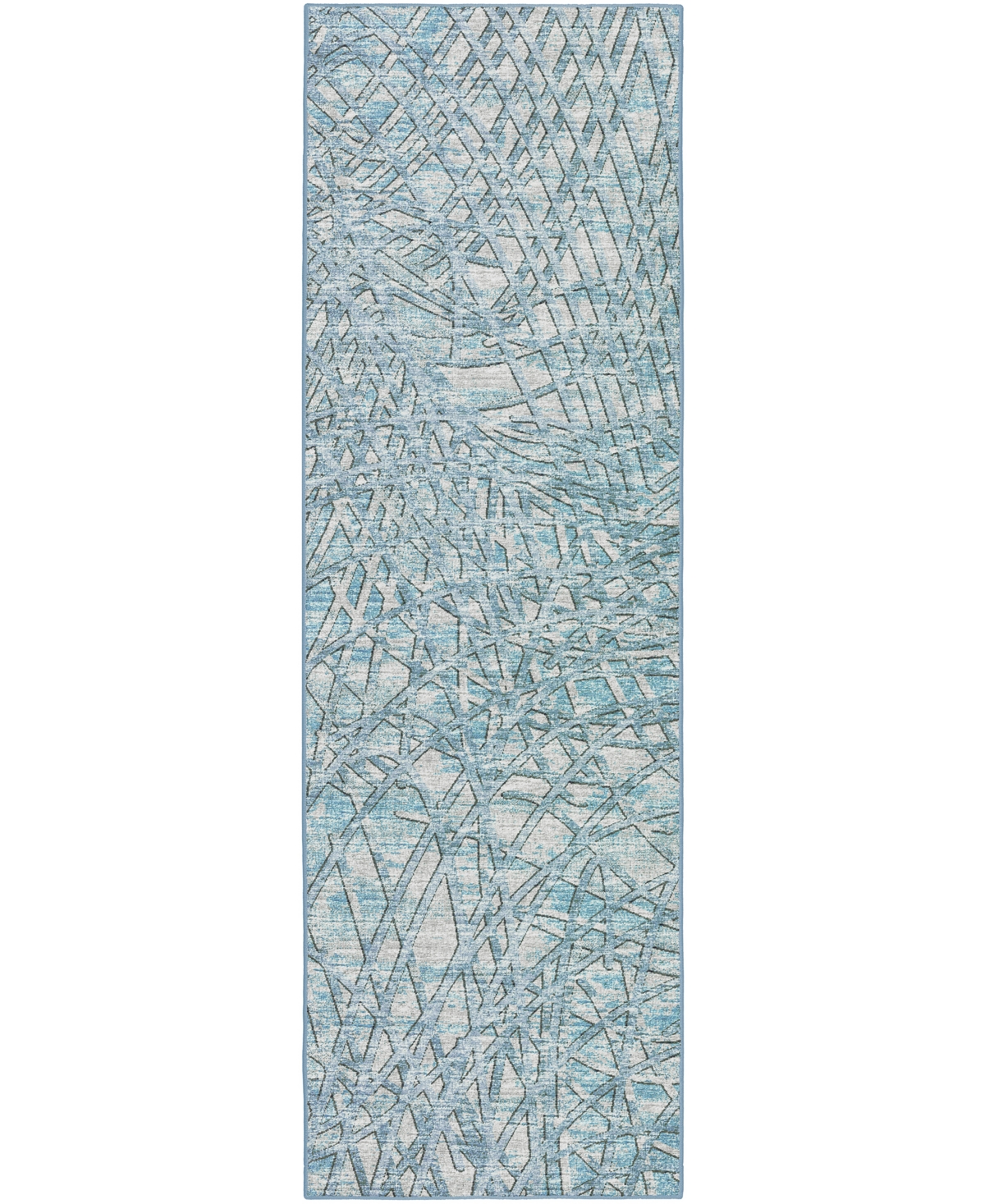 D Style Briggs Brg-2 2'6in x 12' Runner Area Rug - Indigo