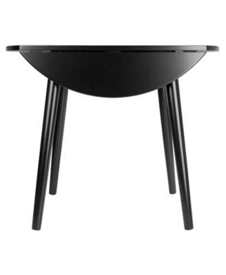Moreno 28.94" Wood Round Drop Leaf Dining Table