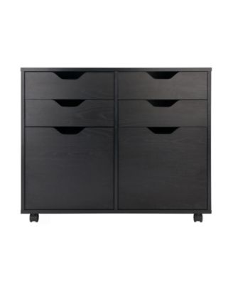 Halifax 26.3" Wood 2-Door 4-Drawer Wide Storage Cabinet